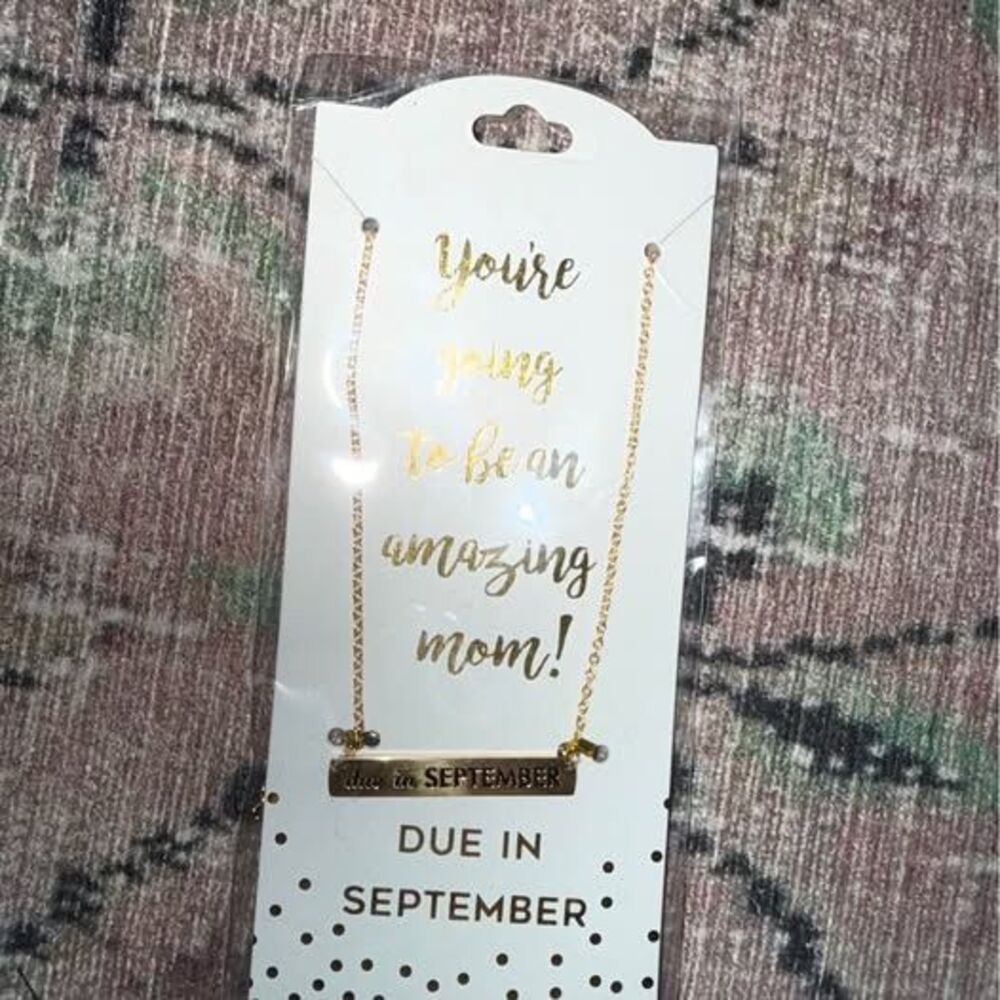 Occasionally Made Due in September Necklace baby pregnant necklace